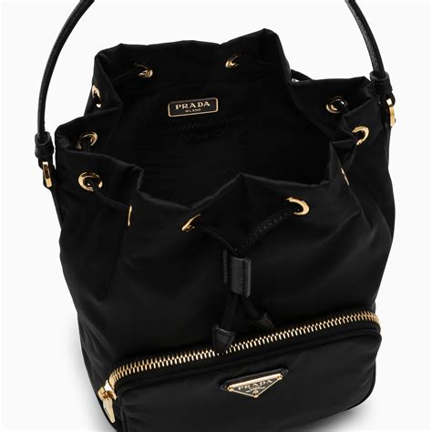 prada vela bucket|Prada duet re nylon bag.